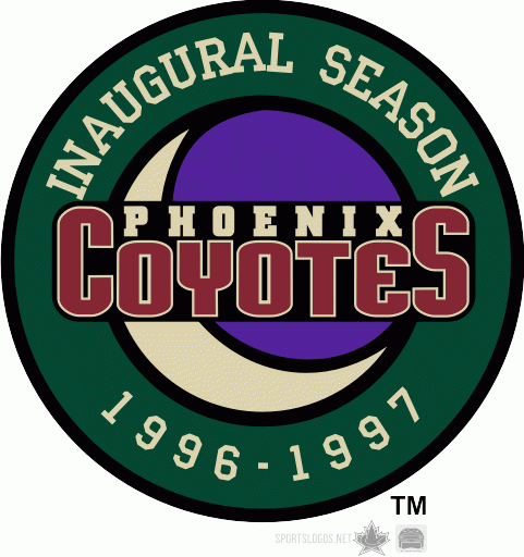 Phoenix Coyotes 1997 Anniversary Logo iron on heat transfer